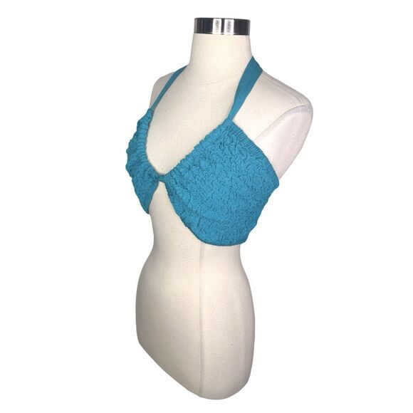 Free People Ruched Halter Crop Top - Size Large - Picture 2 of 4